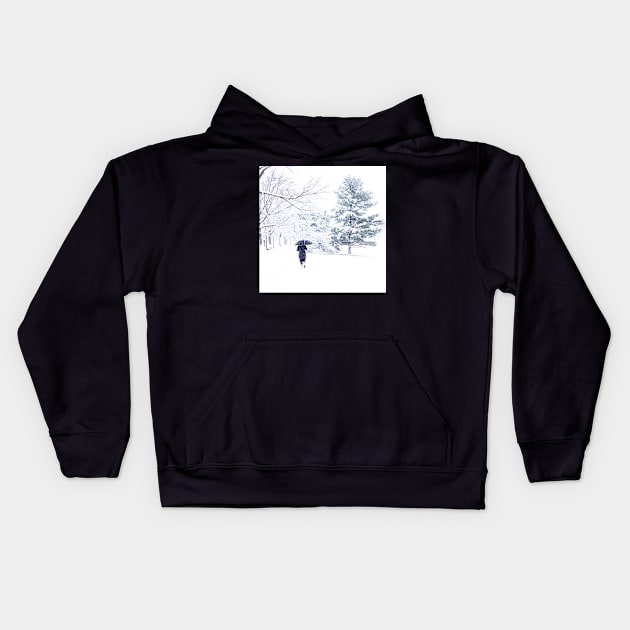 A walk in the snow Kids Hoodie by ShootFirstNYC